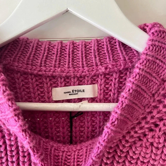 ISABEL MARANT ÉTOILE NWT Pleane Shaker Knit Sweater Jumper Pink 40 - Picture 10 of 14